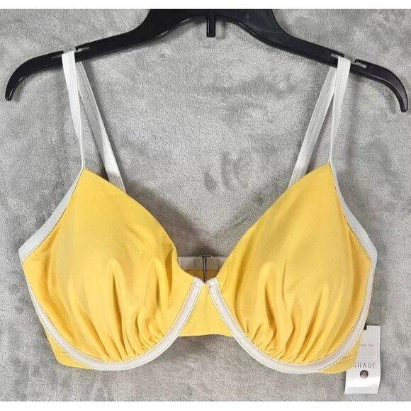 NEW NWT Choose Sz Beach Pool Bright Yellow Underwire Bikini Top SHADE & SHORE - Picture 4 of 6